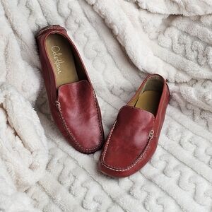 Cole Haan Womens Red Leather Driving Loafers Moccasins Flats Size 8.5